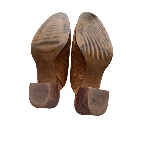 Madewell Harper Mule in Honey Brown Basket Weave Size 8 - Picture 8 of 9